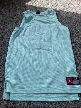 Jordan Mint Green 23 Mesh Basketball Jersey